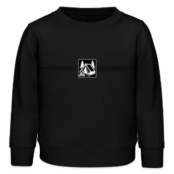 Tente symbole de camping - Sweat enfant bio Stanley/Stella - noir - Devant - AI Model Kid Male (0cm)