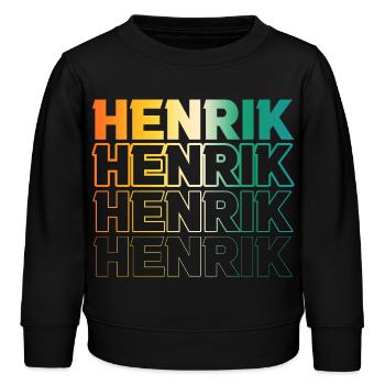 Henrik - Kinder Organic Sweatshirt Mini Changer von Stanley/Stella - Schwarz - Vorne - AI Model Kid Male (0cm)