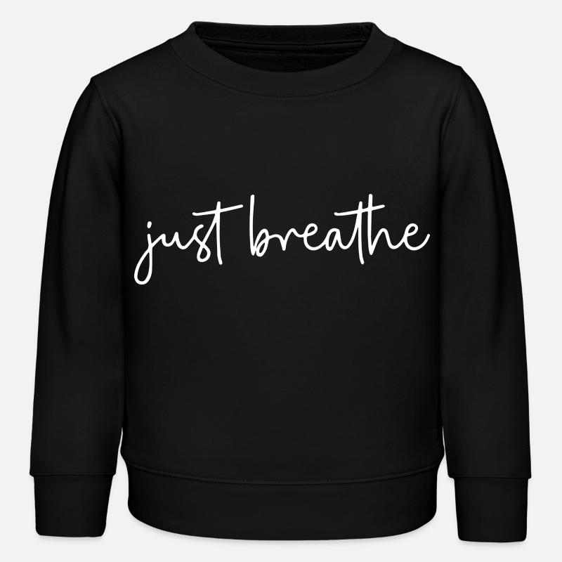 Respirer simplement - Sweat enfant bio Stanley/Stella - noir