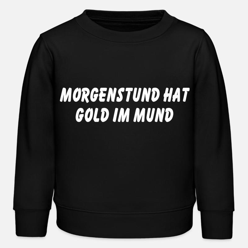 L’heure du matin a de l’or dans la bouche - Sweat enfant bio Stanley/Stella - noir