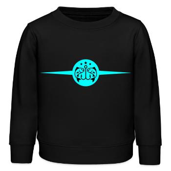 Fischen Angelhaken Fische - Kinder Organic Sweatshirt Mini Changer von Stanley/Stella - Schwarz - Vorne - AI Model Kid Male (0cm)