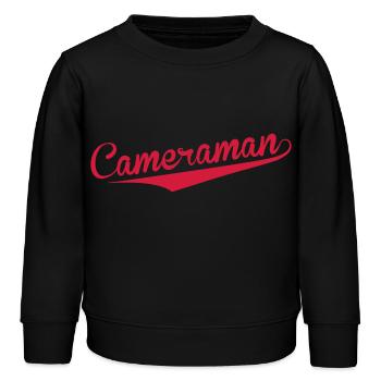 Cameraman / Camera / Video / Cadreur - Sweat enfant bio Stanley/Stella - noir - Devant - AI Model Kid Male (0cm)