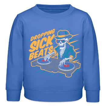 Kranke Beats fallen lassen - Kinder Organic Sweatshirt Mini Changer von Stanley/Stella - carolina Blue - Vorne - AI Model Kid Female (0cm)