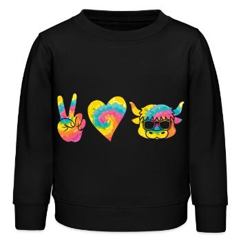 Bovins de buffle Bœufs - Sweat enfant bio Stanley/Stella - noir - Devant - AI Model Kid Male (0cm)