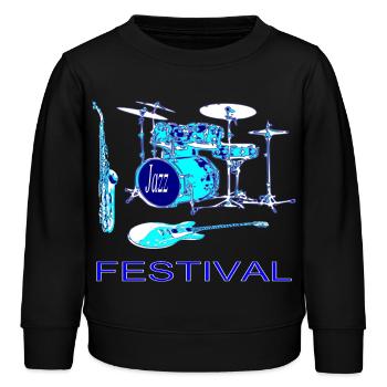 Jazz - Sweat enfant bio Stanley/Stella - noir - Devant - AI Model Kid Male (0cm)