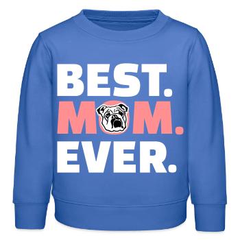 Englische Bulldogge - Kinder Organic Sweatshirt Mini Changer von Stanley/Stella - carolina Blue - Vorne - AI Model Kid Female (0cm)