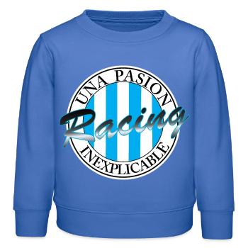 Rennsport eine unerklärliche Leidenschaft - Kinder Organic Sweatshirt Mini Changer von Stanley/Stella - carolina Blue - Vorne - AI Model Kid Female (0cm)
