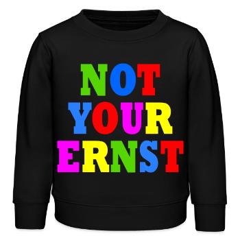 Not your ernst - Kinder Organic Sweatshirt Mini Changer von Stanley/Stella - Schwarz - Vorne - AI Model Kid Male (0cm)