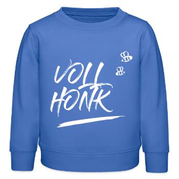 Vollhonk | Shirt für Insider von Honey&Honk - Kinder Organic Sweatshirt Mini Changer von Stanley/Stella - carolina Blue - Vorne - AI Model Kid Female (0cm)