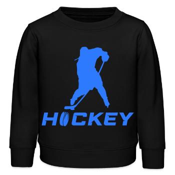 eishockey spieler - Kinder Organic Sweatshirt Mini Changer von Stanley/Stella - Schwarz - Vorne - AI Model Kid Male (0cm)