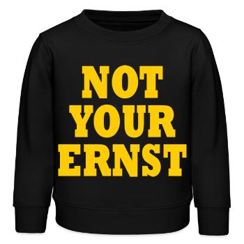 Not your ernst - Kinder Organic Sweatshirt Mini Changer von Stanley/Stella - Schwarz - Vorne - AI Model Kid Male (0cm)