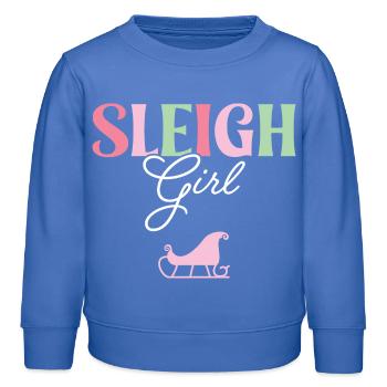 Sleigh Girl - Kids Organic Sweatshirt by Stanley/Stella - carolina blue - Front - AI Model Kid Female (0cm)