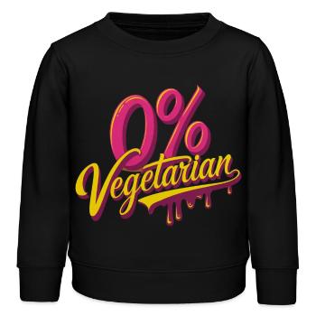 0% Vegetarian 10 - Kinder Organic Sweatshirt Mini Changer von Stanley/Stella - Schwarz - Vorne - AI Model Kid Male (0cm)