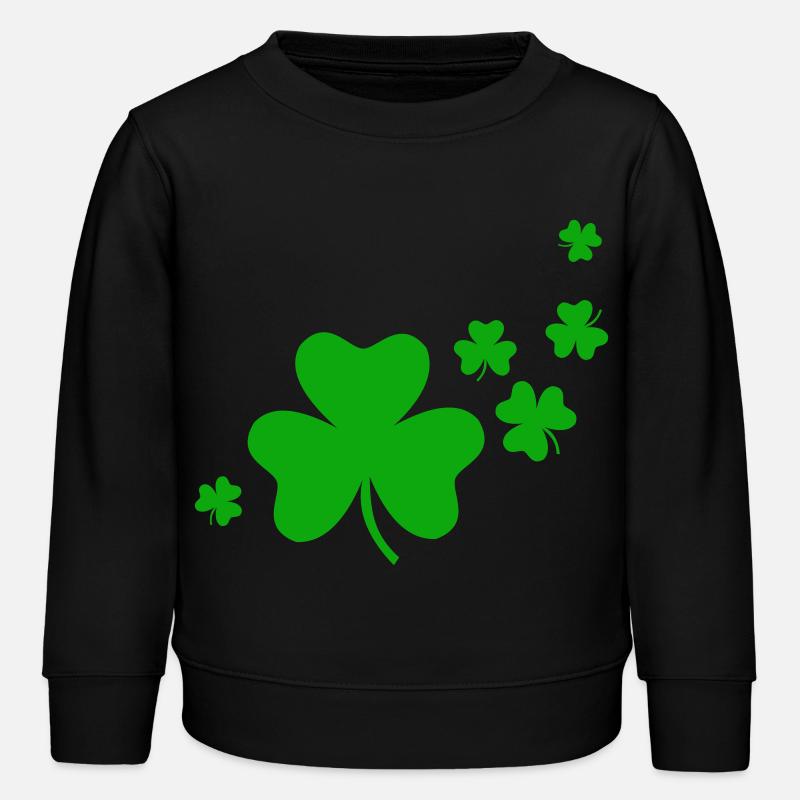 Shamrocks - Kinder Organic Sweatshirt Mini Changer von Stanley/Stella - Schwarz