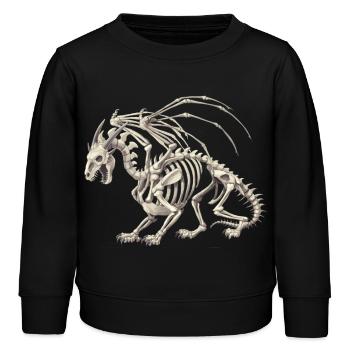 dragon skeleton - Kinder Organic Sweatshirt Mini Changer von Stanley/Stella - Schwarz - Vorne - AI Model Kid Male (0cm)