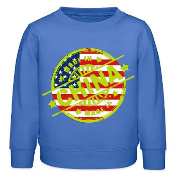 Made In China - Kids Organic Sweatshirt by Stanley/Stella - carolina blue - Front - AI Model Kid Female (0cm)