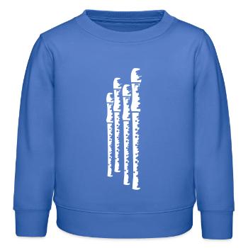 Flûtes - Sweat enfant bio Stanley/Stella - carolina blue - Devant - AI Model Kid Female (0cm)