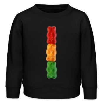 Gummibärchen Totem - Kinder Organic Sweatshirt Mini Changer von Stanley/Stella - Schwarz - Vorne - AI Model Kid Male (0cm)