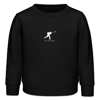 Eishockey Silhouette - Kinder Organic Sweatshirt Mini Changer von Stanley/Stella - Schwarz - Vorne - AI Model Kid Male (0cm)