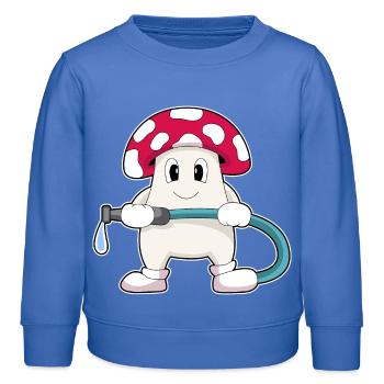 Mushroom Firefighter Fire Hose Fire Brigade - Kids Organic Sweatshirt by Stanley/Stella - carolina blue - Front - AI Model Kid Female (0cm)