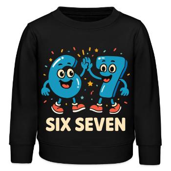 67 Six Seven 6-7 - Kinder Organic Sweatshirt Mini Changer von Stanley/Stella - Schwarz - Vorne - AI Model Kid Male (0cm)