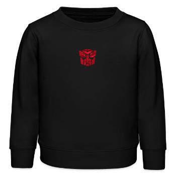 Transformers EarthSpark Red Autobot Symbol - Kids Organic Sweatshirt by Stanley/Stella - black - Front - AI Model Kid Male (0cm)