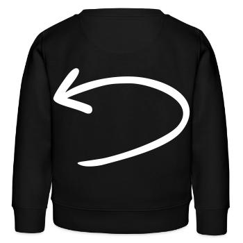 Arrow back reversed - Kids Organic Sweatshirt by Stanley/Stella - black - Back - AI Model Kid Male (0cm)