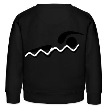 Schwimmen - Kinder Organic Sweatshirt Mini Changer von Stanley/Stella - Schwarz - Hinten - AI Model Kid Male (0cm)