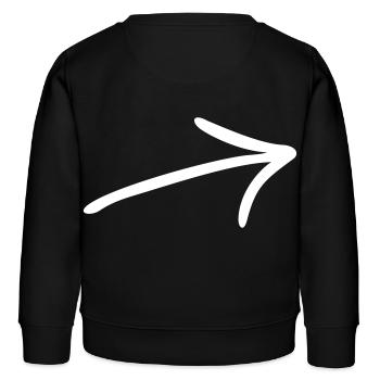 Pfeil - Kinder Organic Sweatshirt Mini Changer von Stanley/Stella - Schwarz - Hinten - AI Model Kid Male (0cm)