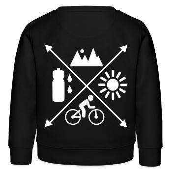 Radsport - Kinder Organic Sweatshirt Mini Changer von Stanley/Stella - Schwarz - Hinten - AI Model Kid Male (0cm)