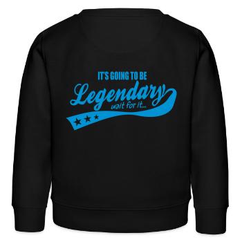 it's going to be legendary- epic style - Kids Organic Sweatshirt by Stanley/Stella - black - Back - AI Model Kid Male (0cm)