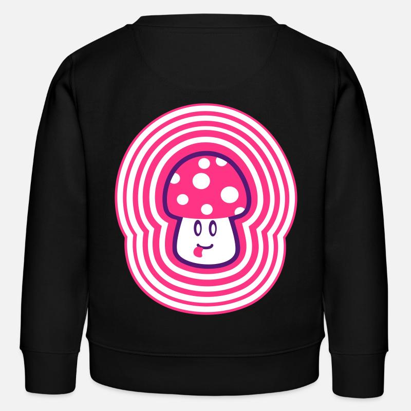 Mighty Mushroom - Kinder Organic Sweatshirt Mini Changer von Stanley/Stella - Schwarz