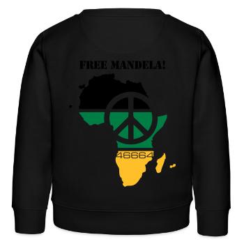 free mandela - Sweat enfant bio Stanley/Stella - noir - Dos - AI Model Kid Male (0cm)