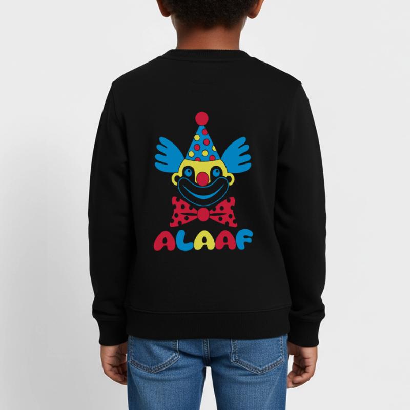 Fasching Karneval Clown ALAAF 1, 2 oder 3 Farben Kinder Organic Sweatshirt Mini Changer von Stanley/Stella