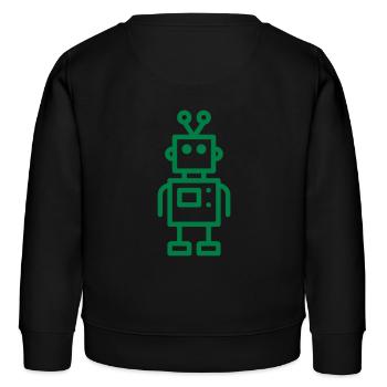 Roboter - Kinder Organic Sweatshirt Mini Changer von Stanley/Stella - Schwarz - Hinten - AI Model Kid Male (0cm)