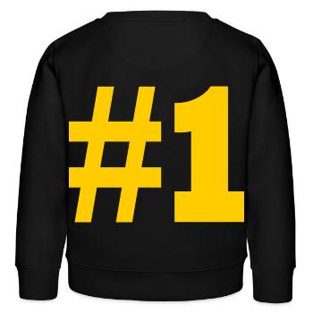 1 - Kids Organic Sweatshirt by Stanley/Stella - black - Back - AI Model Kid Male (0cm)