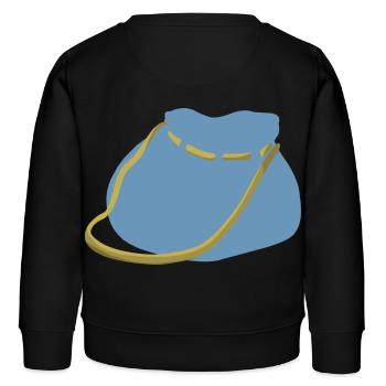 backpack suitcase backpack bag briefcase131 - Kids Organic Sweatshirt by Stanley/Stella - black - Back - AI Model Kid Male (0cm)