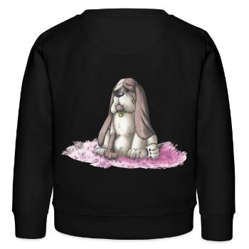 Basset - Kinder Organic Sweatshirt Mini Changer von Stanley/Stella - Schwarz - Hinten - AI Model Kid Male (0cm)