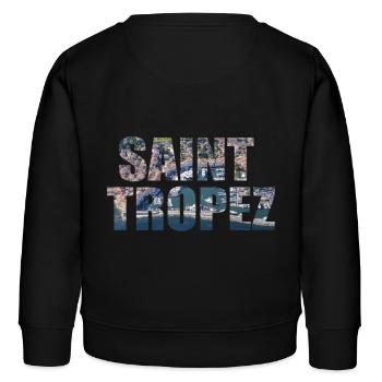 FRANKREICH SAINT TROPEZ - Kinder Organic Sweatshirt Mini Changer von Stanley/Stella - Schwarz - Hinten - AI Model Kid Male (0cm)