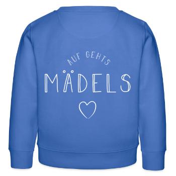 Allons les filles célébrant la soirée des filles du parti - Sweat enfant bio Stanley/Stella - carolina blue - Dos - AI Model Kid Female (0cm)