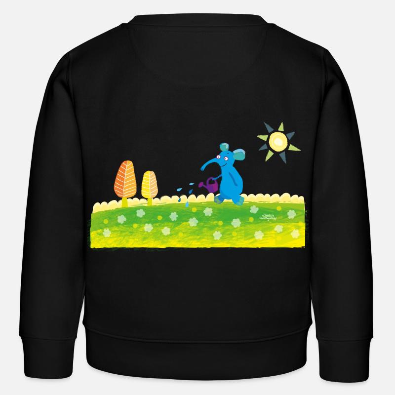 blauer Elefant - Kinder Organic Sweatshirt Mini Changer von Stanley/Stella - Schwarz