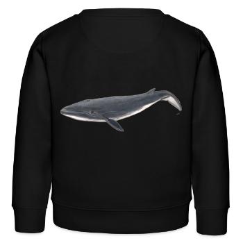 Baby-Wal - Seiwal Kalb - Bébé baleine - Kinder Organic Sweatshirt Mini Changer von Stanley/Stella - Schwarz - Hinten - AI Model Kid Male (0cm)