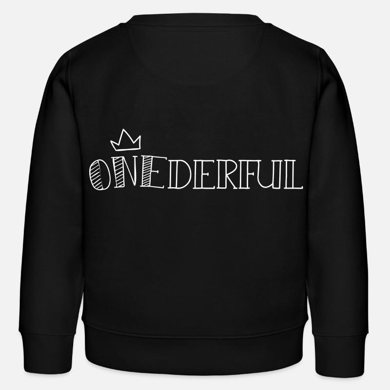 Onederful - Kids Organic Sweatshirt by Stanley/Stella - black