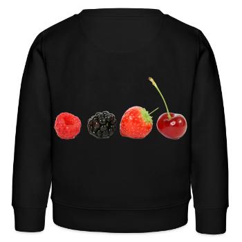 Delicious berries - Kids Organic Sweatshirt by Stanley/Stella - black - Back - AI Model Kid Male (0cm)