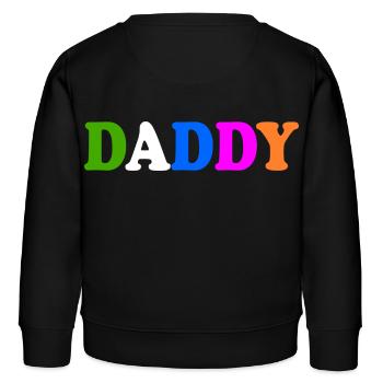 Daddy - Kinder Organic Sweatshirt Mini Changer von Stanley/Stella - Schwarz - Hinten - AI Model Kid Male (0cm)
