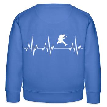 Battements de coeur ECG Egitarre Guitariste Rock musiciens - Sweat enfant bio Stanley/Stella - carolina blue - Dos - AI Model Kid Female (0cm)