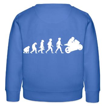 Evolution Superbikes Motorrad Biker Rennsport - Kinder Organic Sweatshirt Mini Changer von Stanley/Stella - carolina Blue - Hinten - AI Model Kid Female (0cm)