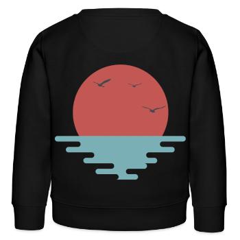 Fernweh - Reiselust - Kinder Organic Sweatshirt Mini Changer von Stanley/Stella - Schwarz - Hinten - AI Model Kid Male (0cm)
