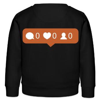 Instagram Herz - Kinder Organic Sweatshirt Mini Changer von Stanley/Stella - Schwarz - Hinten - AI Model Kid Male (0cm)
