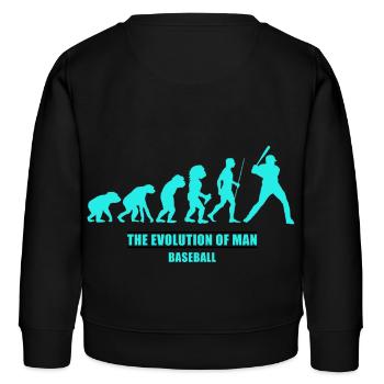 Evolution man baseball - Kinder Organic Sweatshirt Mini Changer von Stanley/Stella - Schwarz - Hinten - AI Model Kid Male (0cm)
